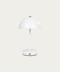 Holt Table Lamp, rechargeable, metal, white/steel