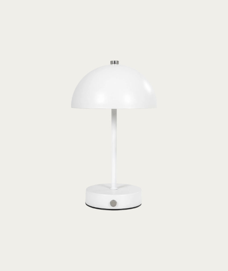 Holt Table Lamp, rechargeable, metal, white/steel