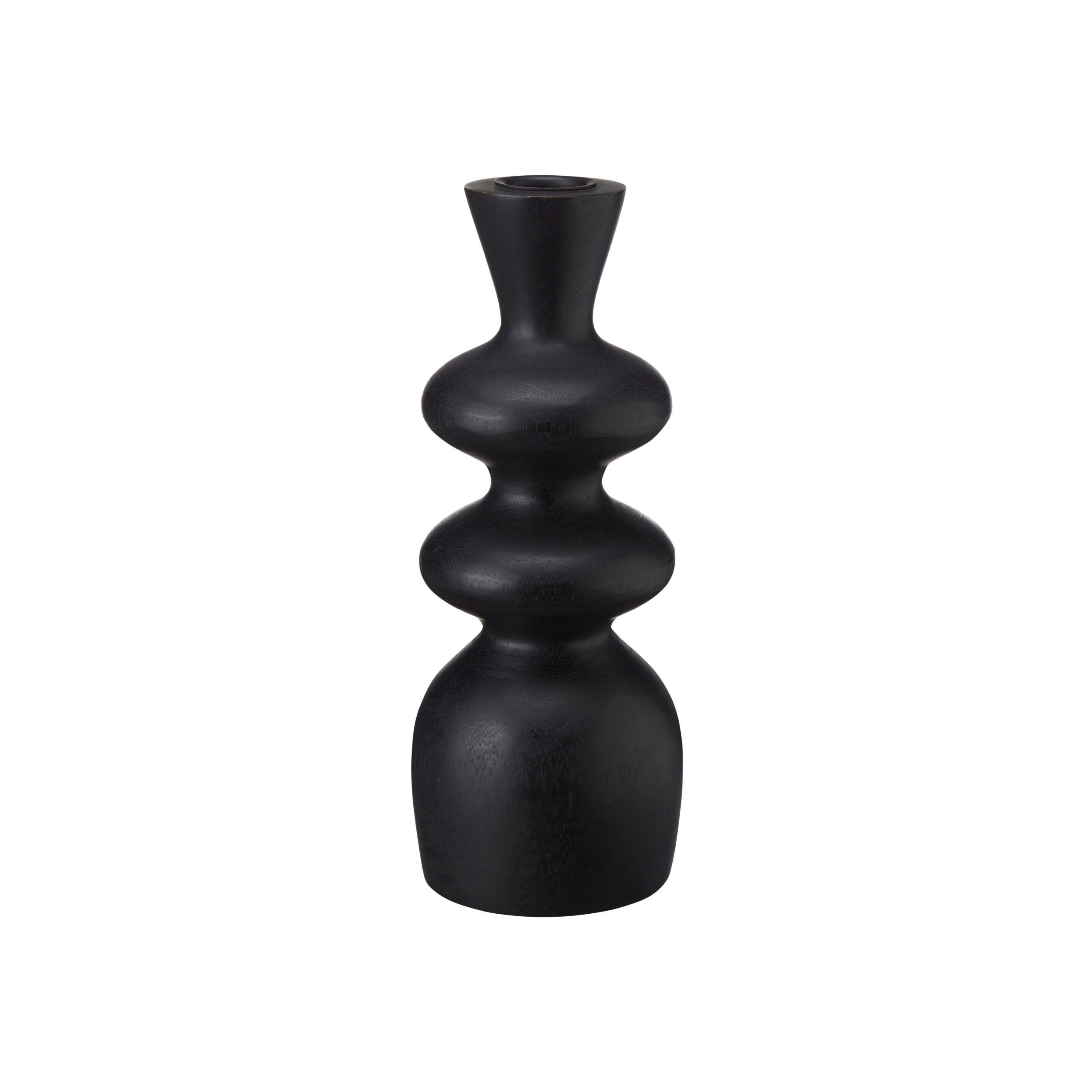 Abha Candlestick Holder - Large, Black