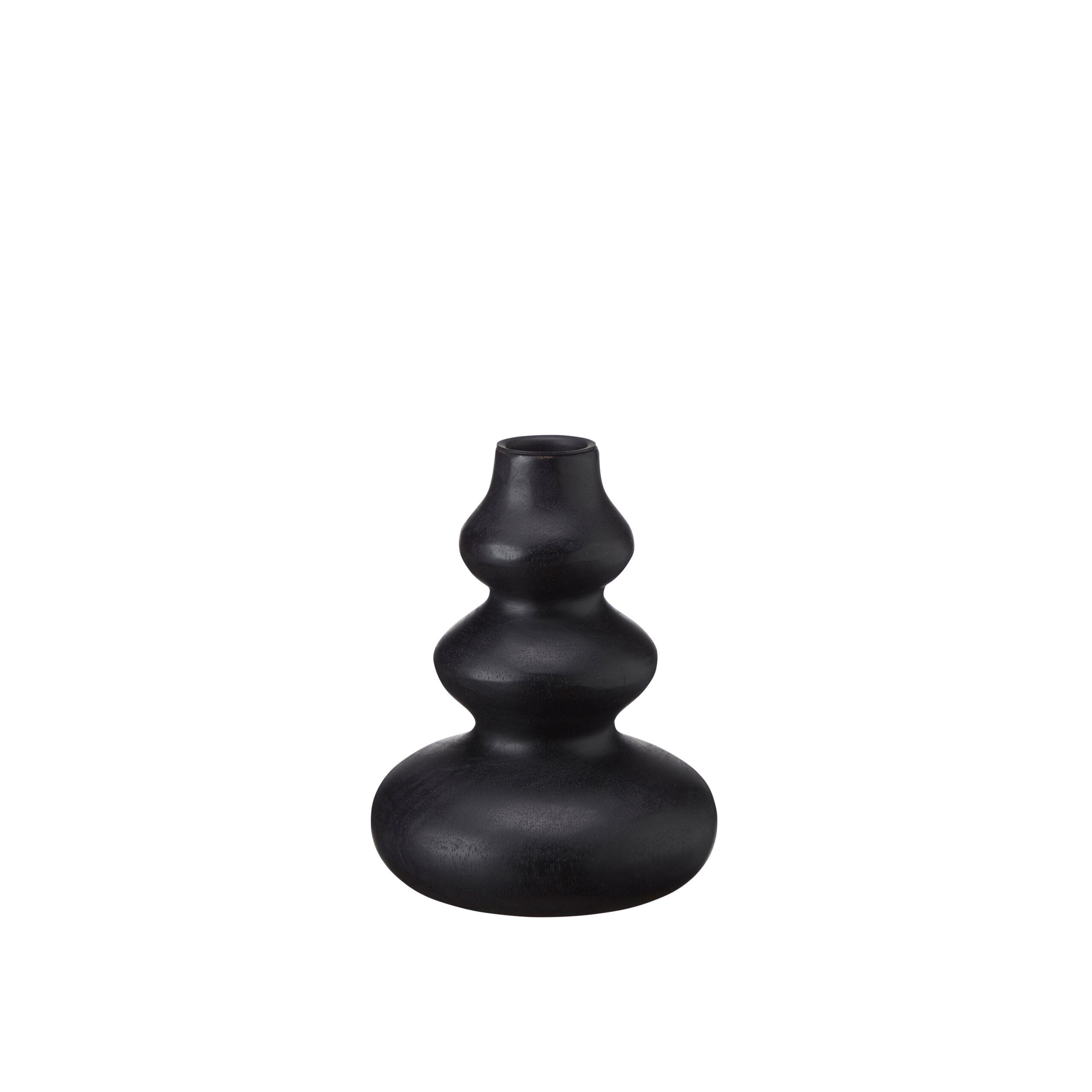 Abha Candlestick Holder - Small, Black