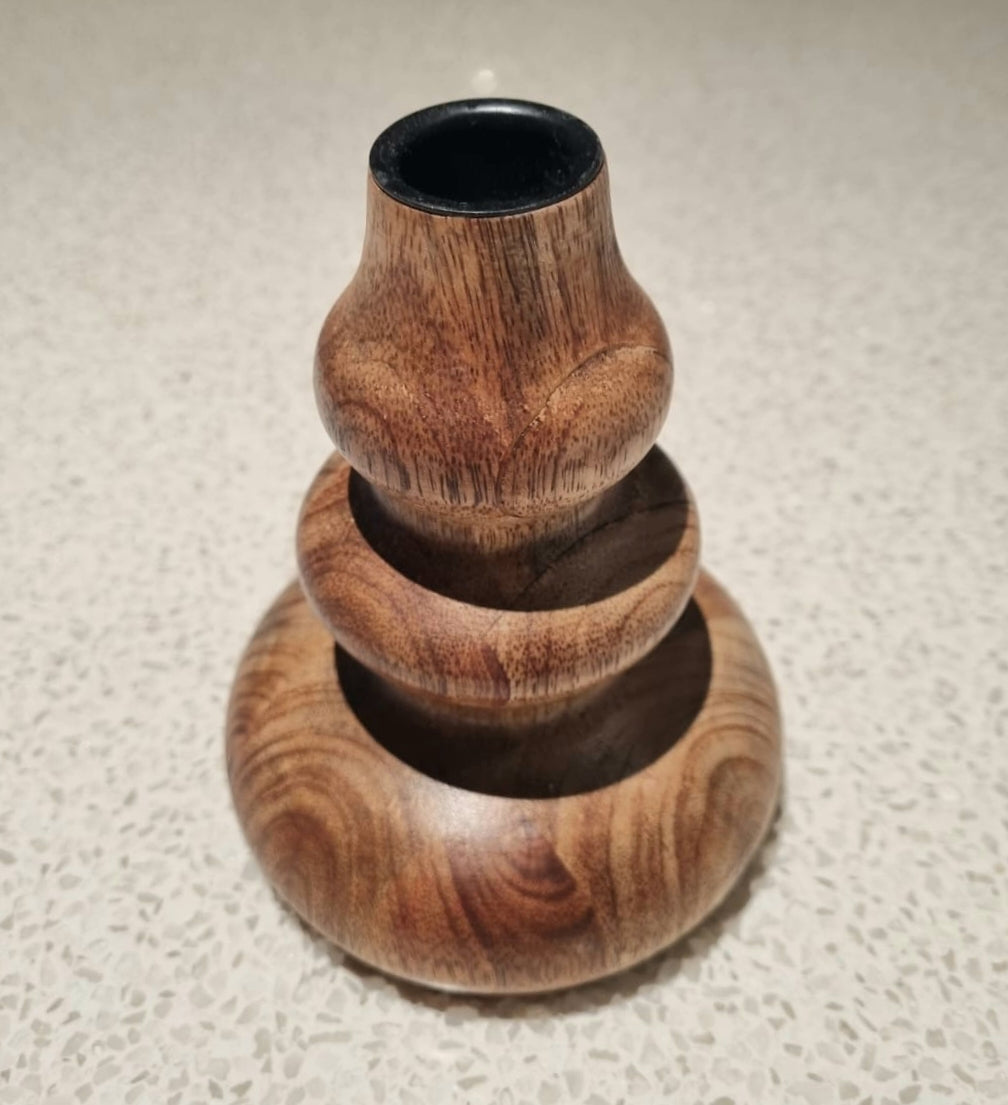 Abha Candlestick Holder - Wood