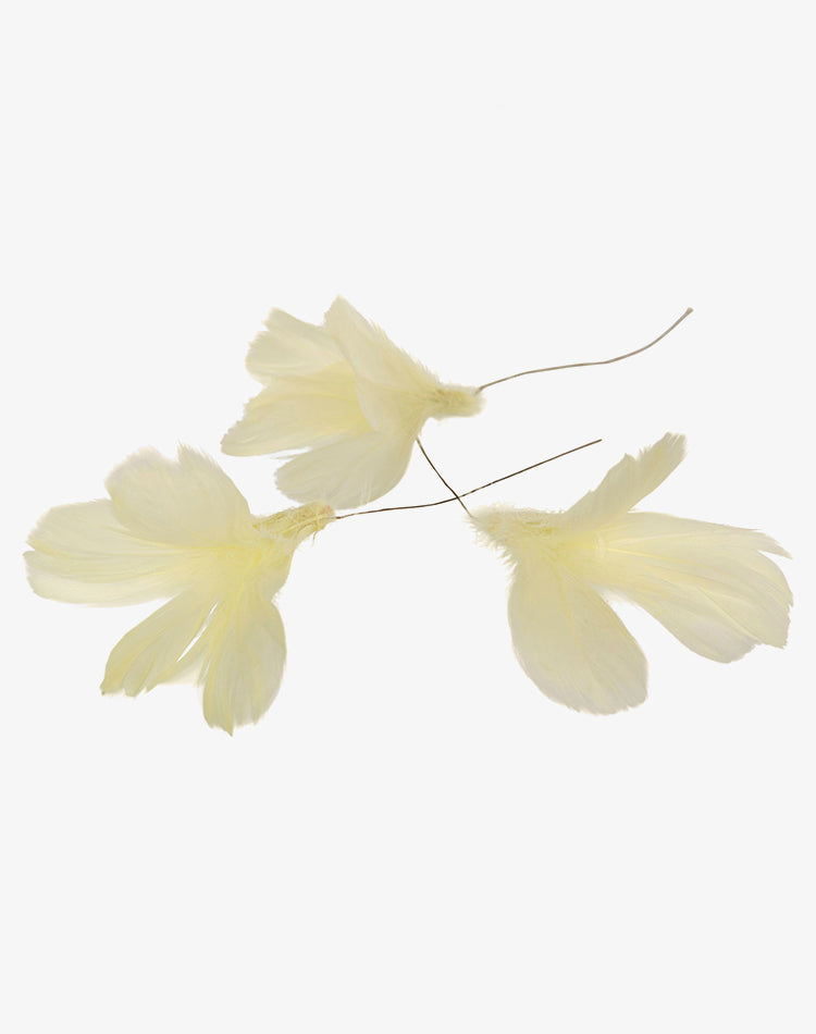 Feather Flower - Light Yellow