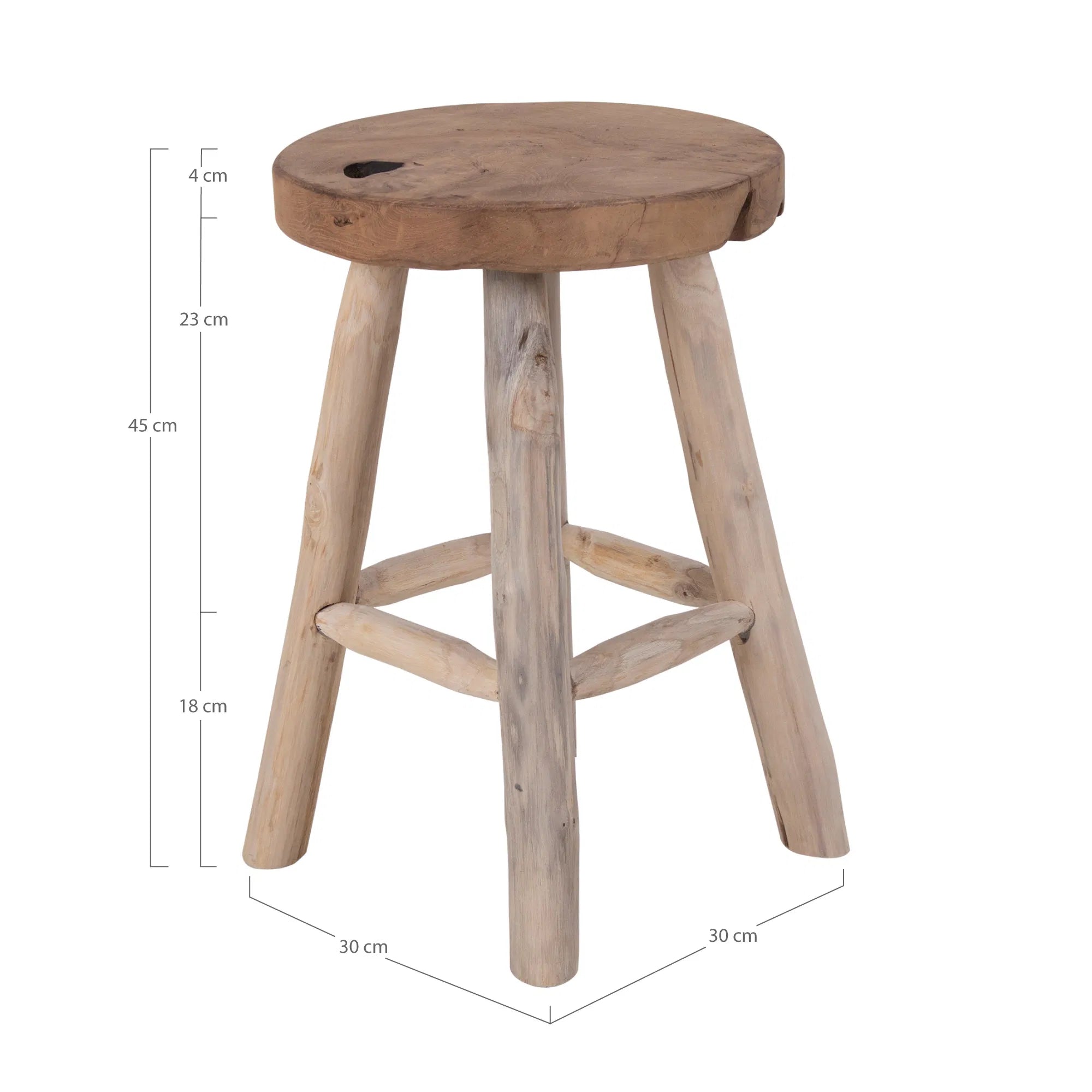 Badia Stool – Natural Teak