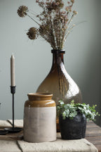 Balloon Vase - Brown Glass