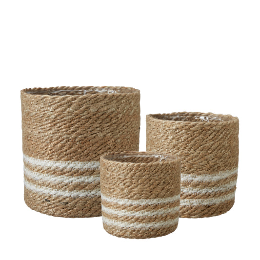 Bella Basket - Natural/White, Large