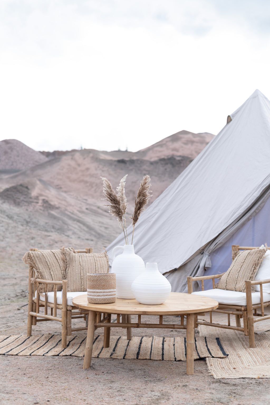 Bella Basket - Natural/White, Large