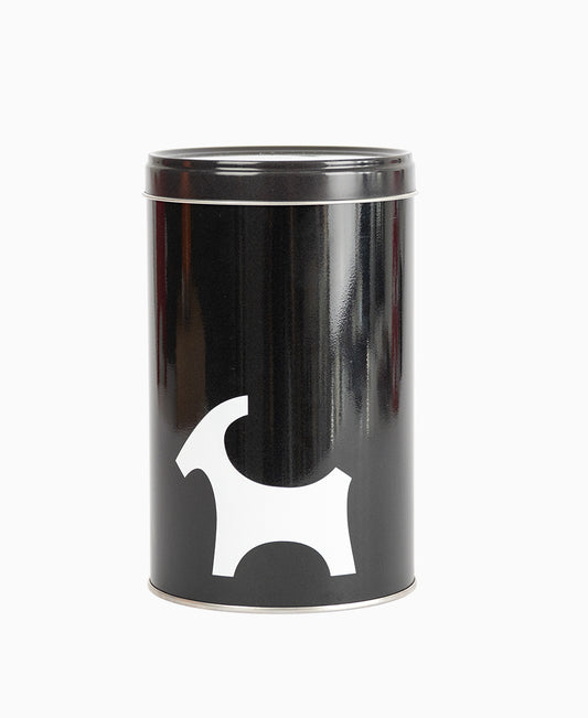 Storage Tin - Black with White Goat