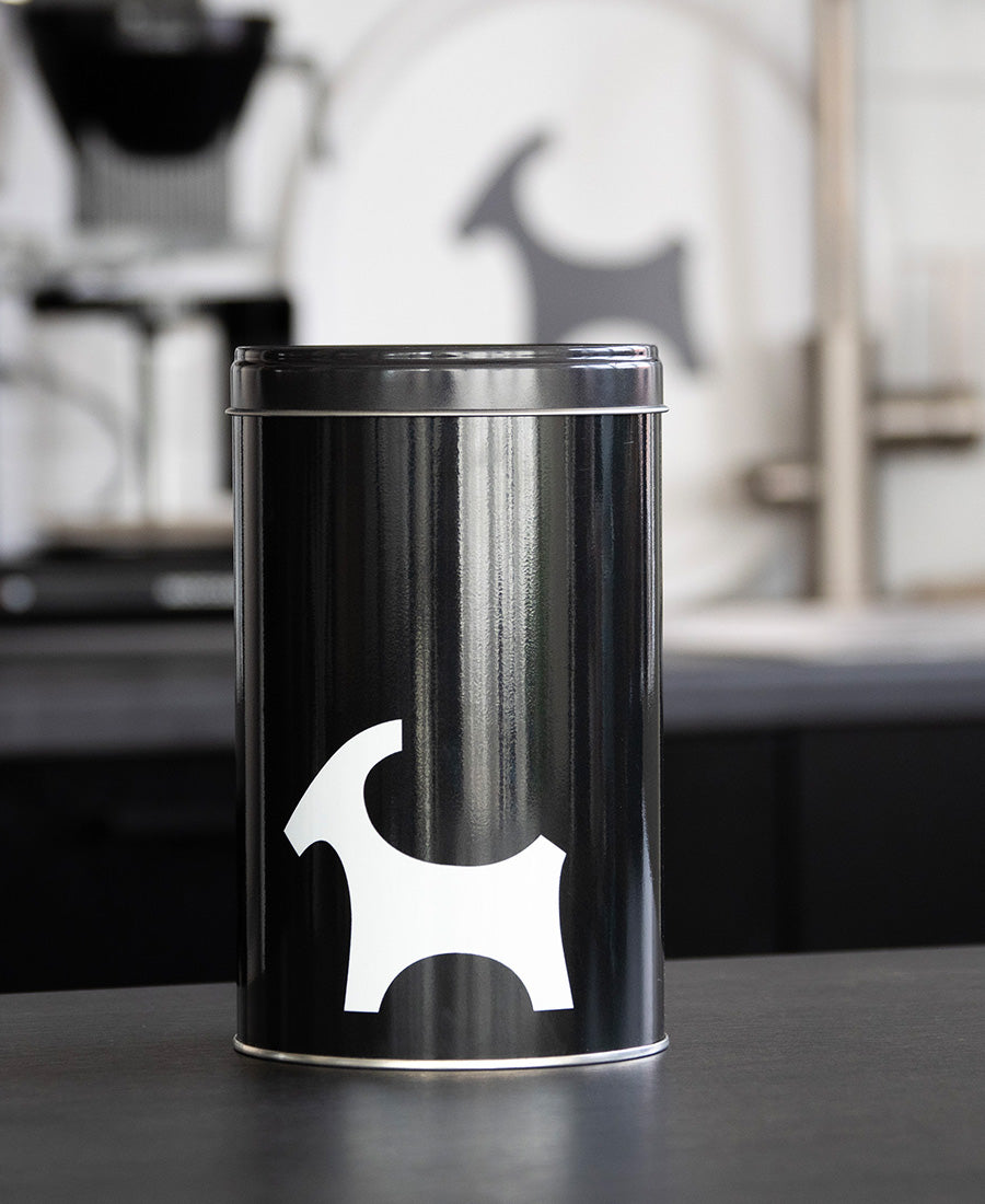 Storage Tin - Black with White Goat