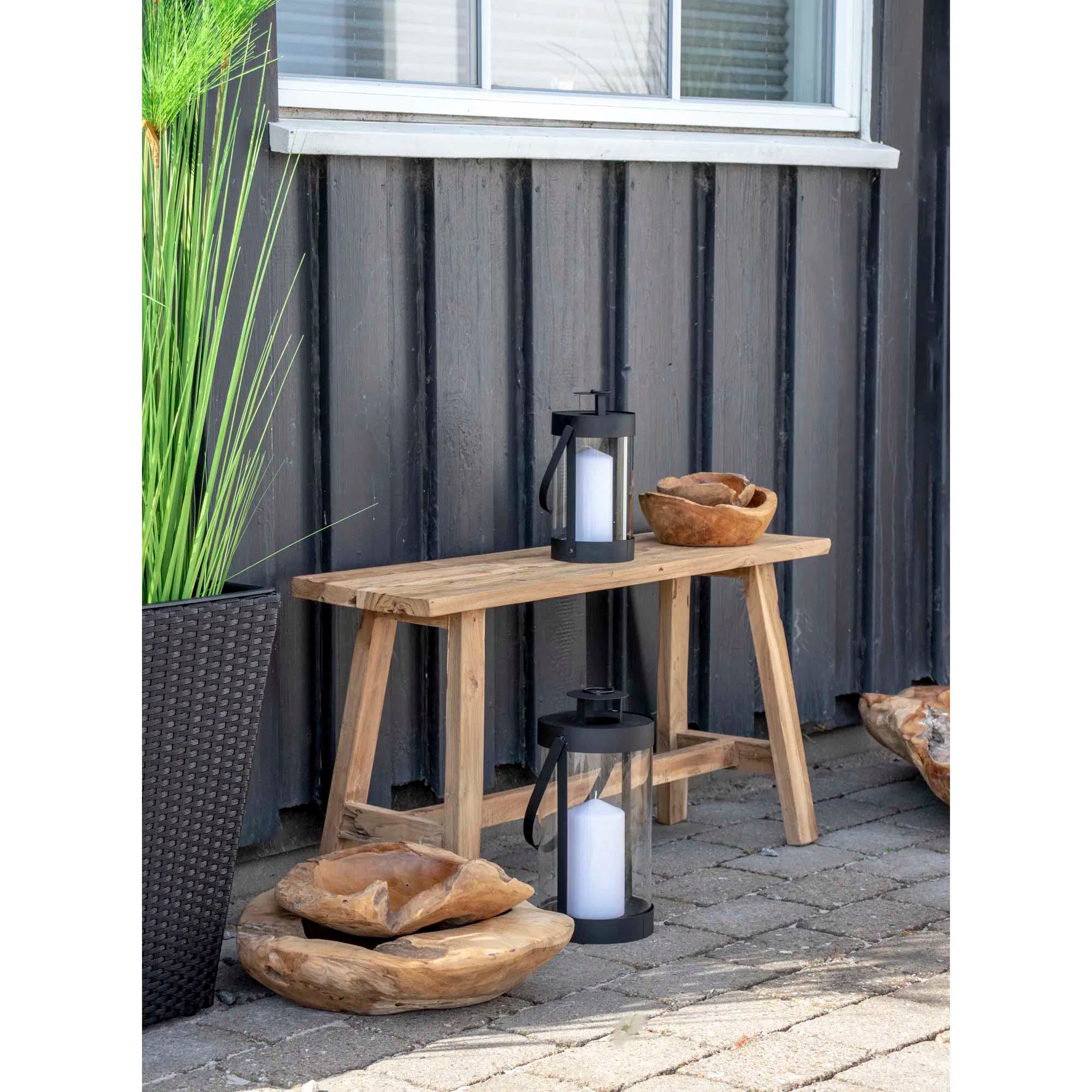 Bondi Lantern – Black Steel and Glass Lantern - Small