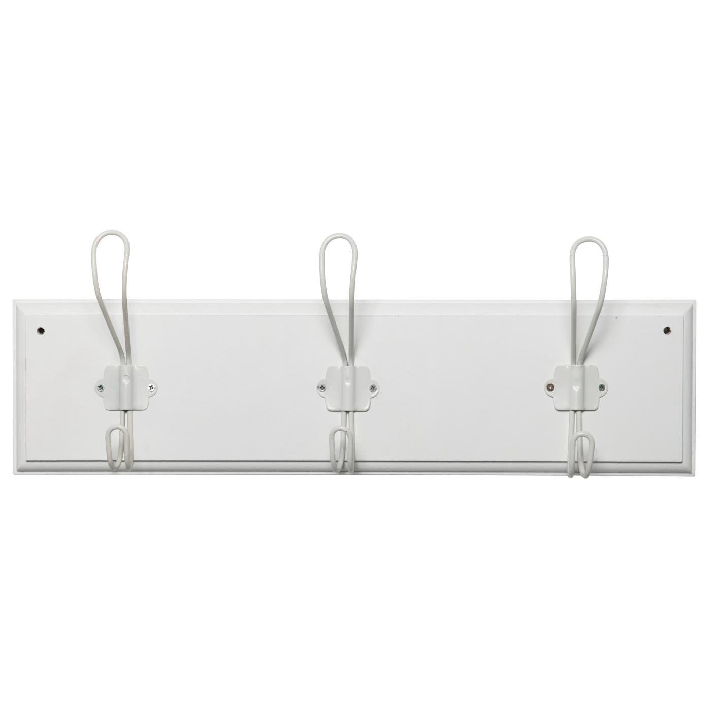 Coat Rack with Hooks - White