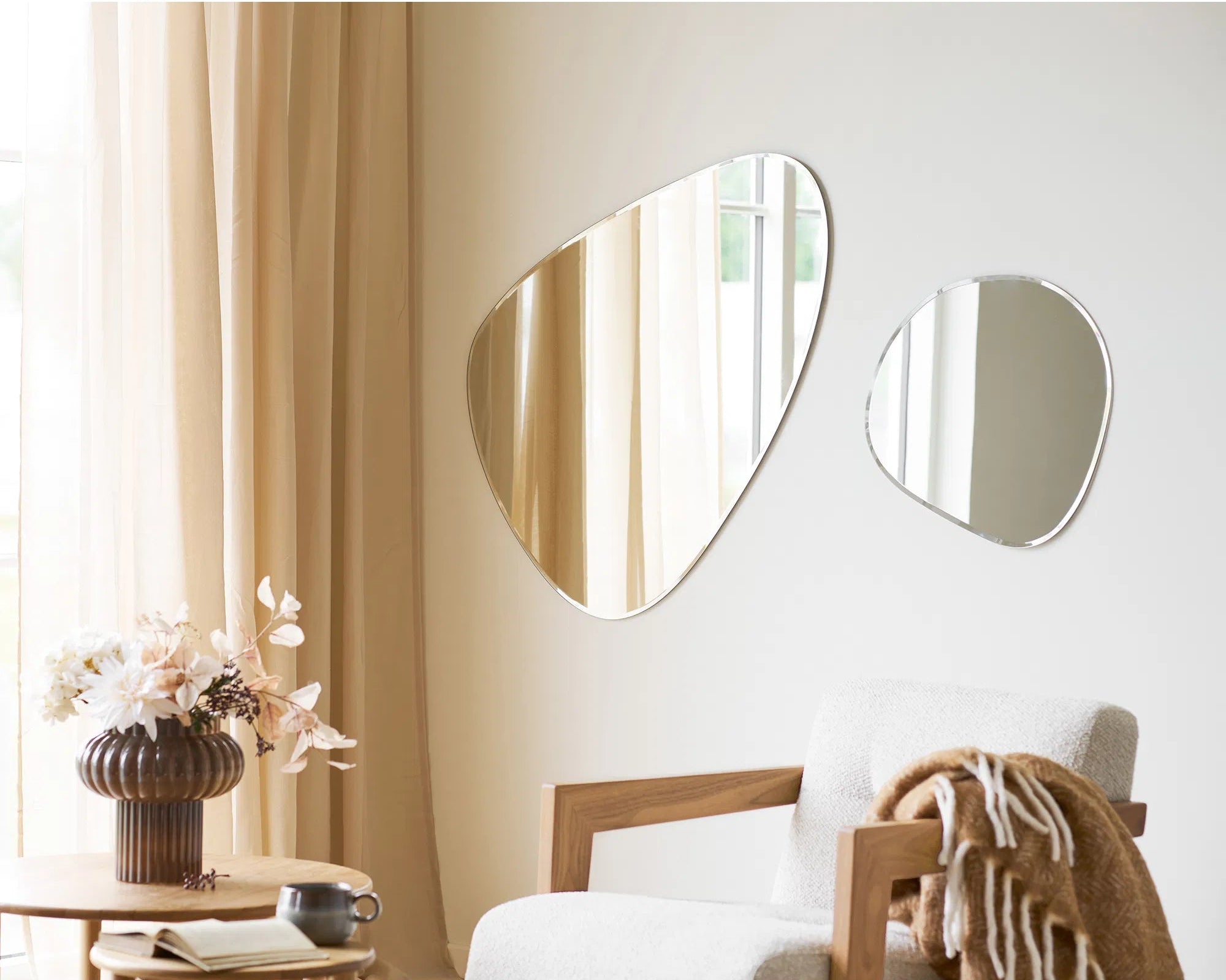 Devonport Wall Mirror – Organic Facet Design