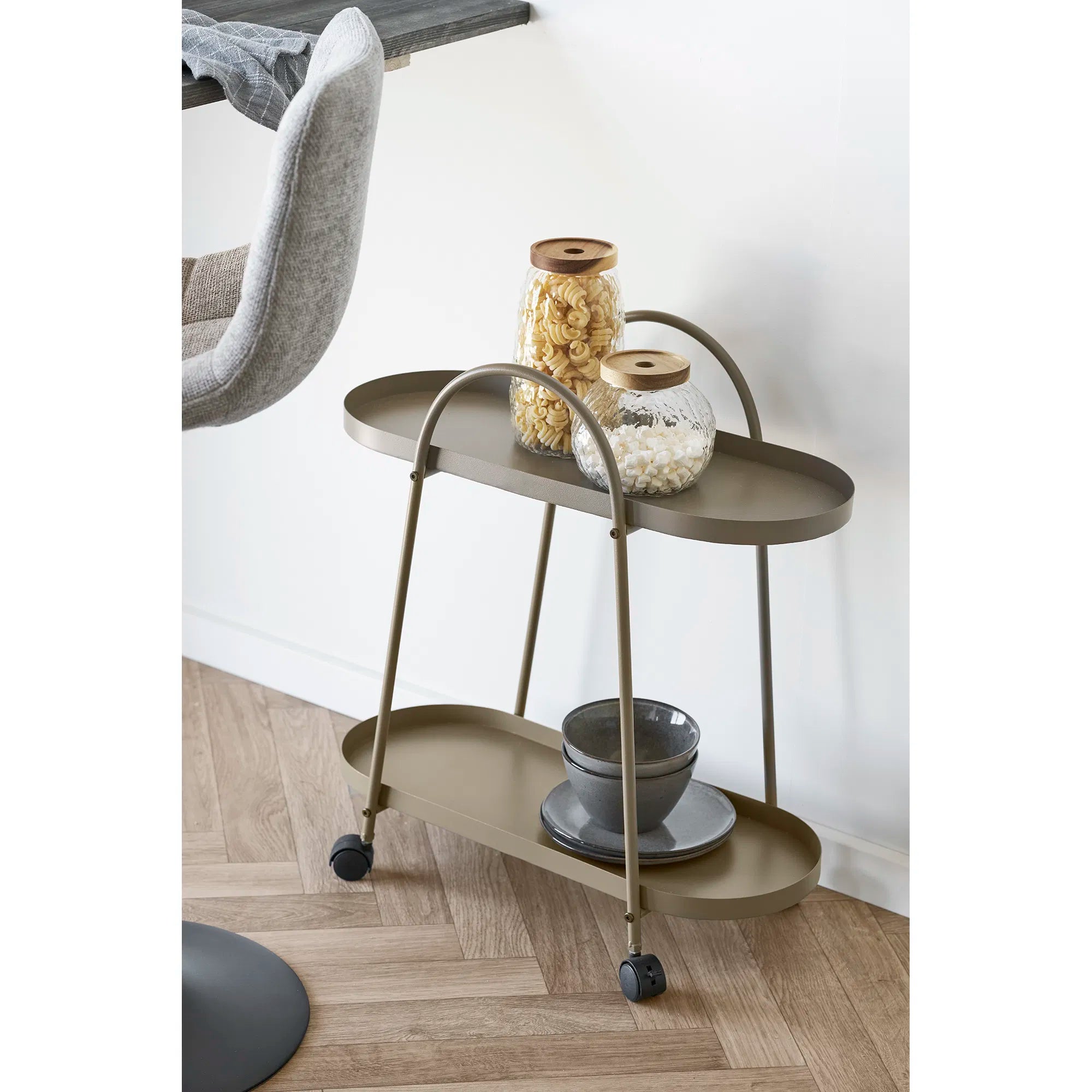 Empoli Bar Trolley – Brown Steel