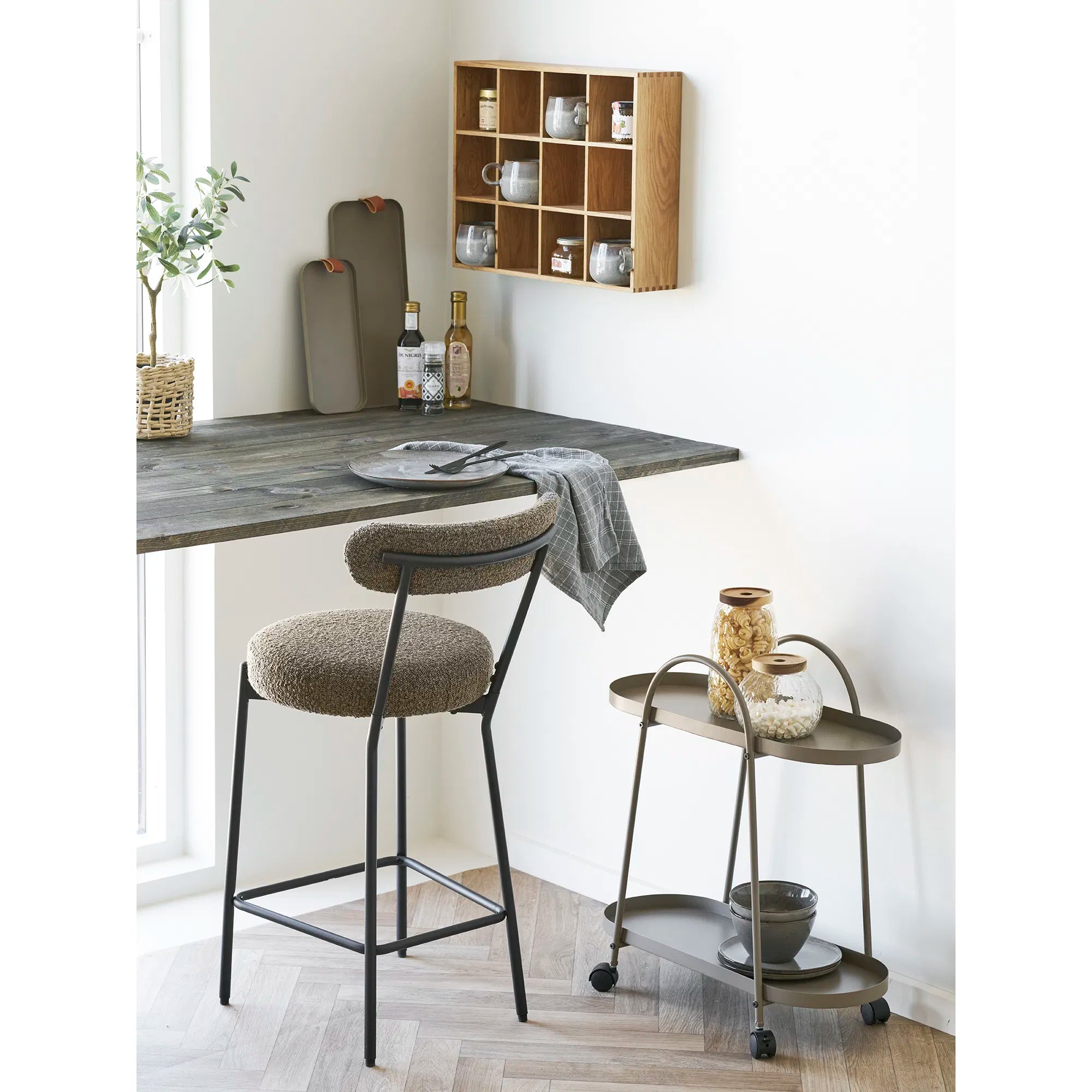 Empoli Bar Trolley – Brown Steel