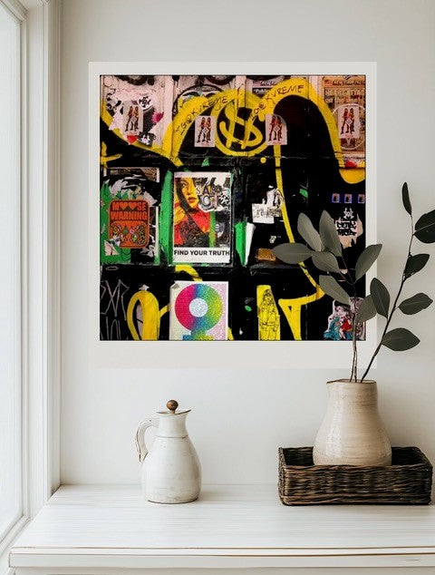 Find Your Truth, NYC Graffiti Polaroid Mural - Mini