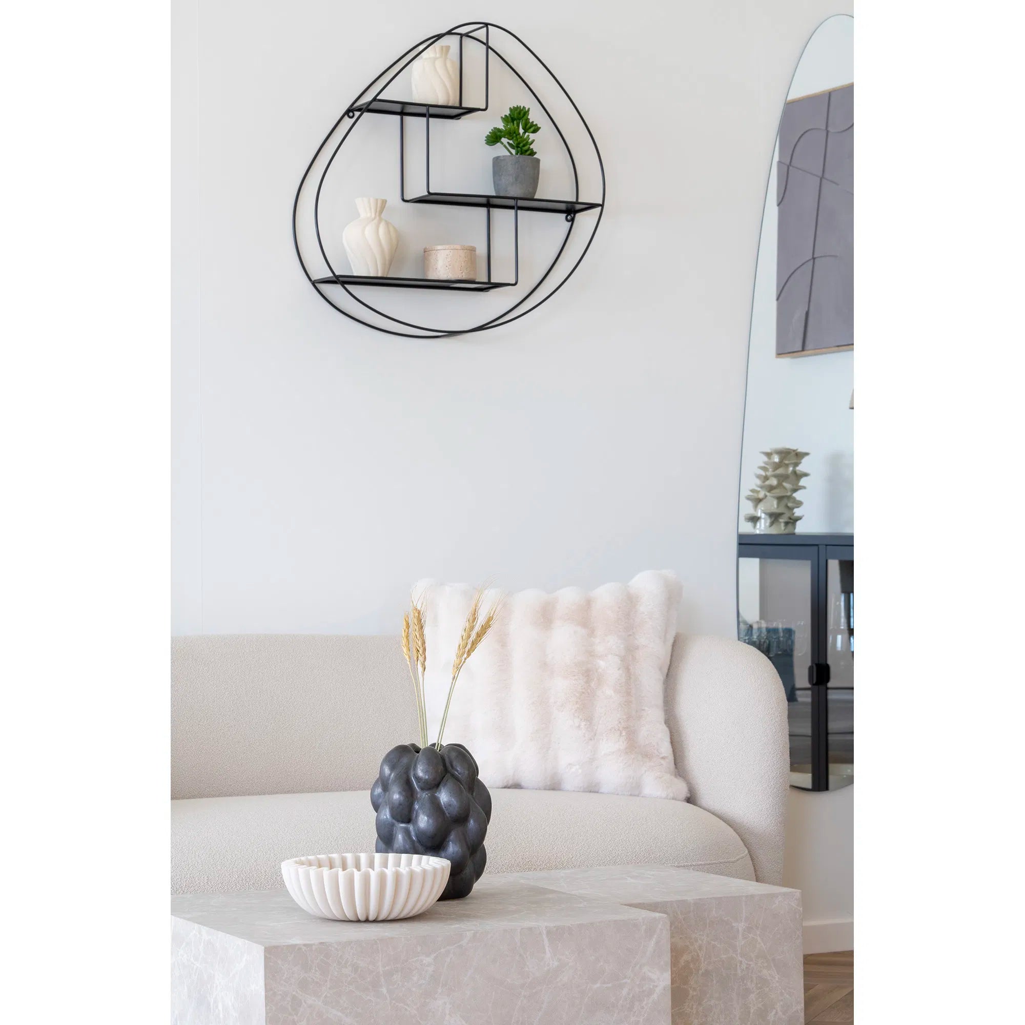 Galena Cushion White