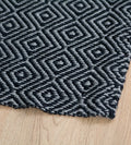 Goose Eye Walkway Runner Mat -  Black/Grey, 80 x 300cm