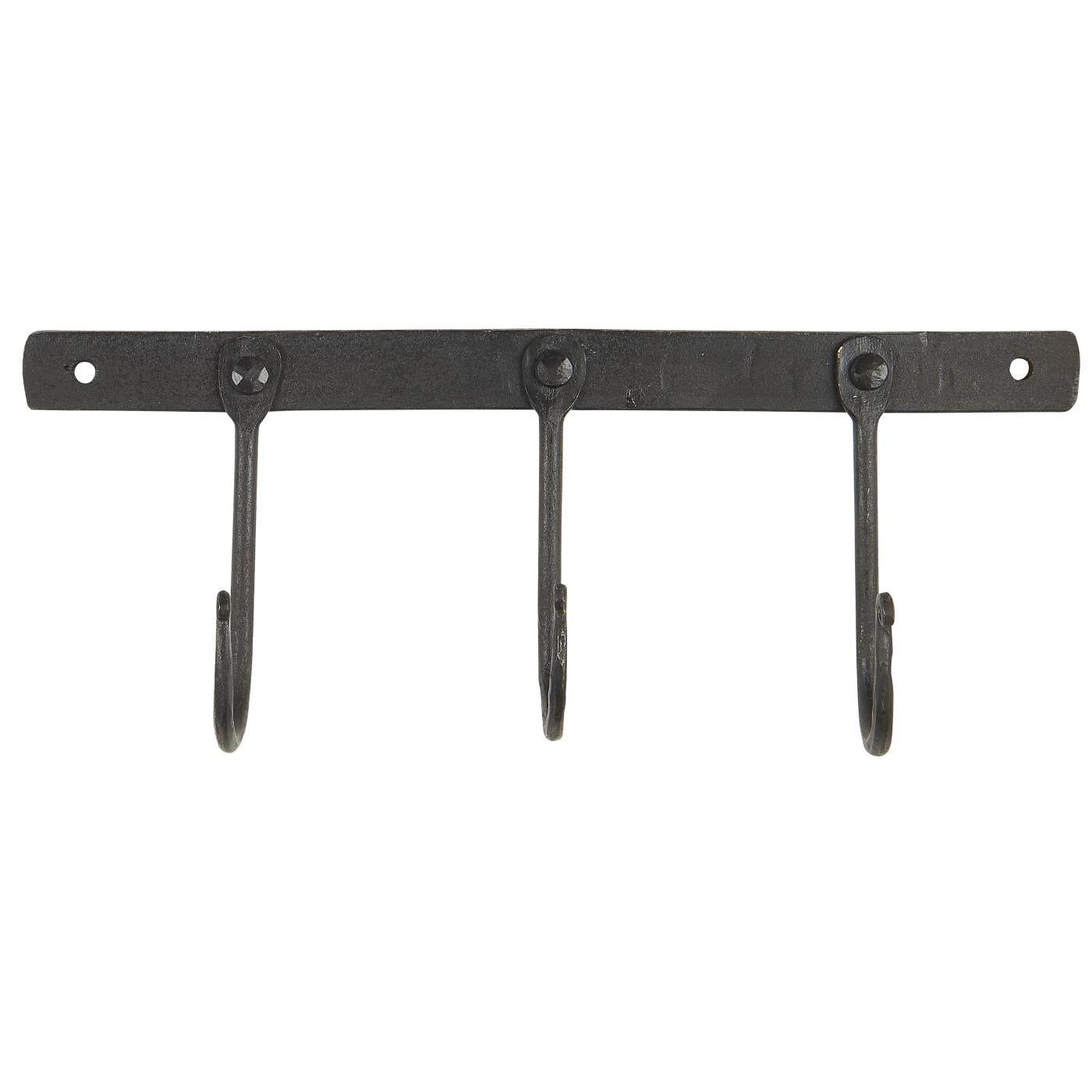 Hanger with 3 Hooks - Black