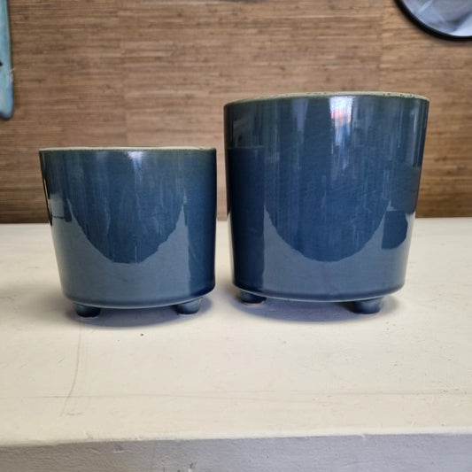 Plain Blue Pot - Medium