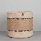 Jute Storage Basket - Wide Stripe