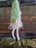 Mini Green Sitting Gnome – 20 x 6cm