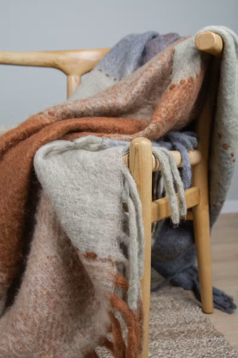 Multicoloured Plaid Throw