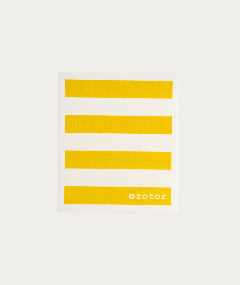 Dish Cloth - Yellow and White Stripes