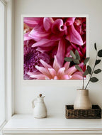 Paint Dahlias AT HOME Polaroid Artwork - Medium
