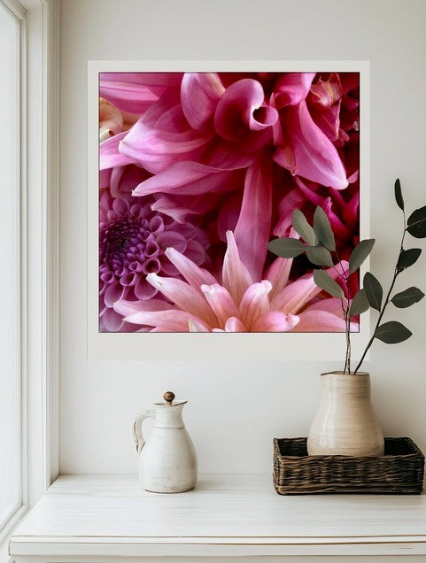 Paint Dahlias Polaroid Mural - Mini
