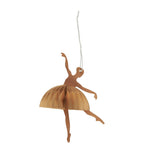 Paper Ballerina in Dance Position - Brown