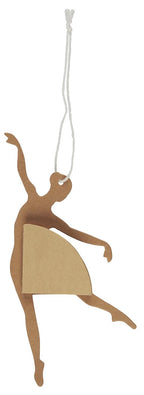 Paper Ballerina in Dance Position - Brown