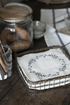 Paper Napkins - Blue Flower Wreath