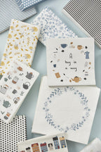 Paper Napkins - Blue Flower Wreath