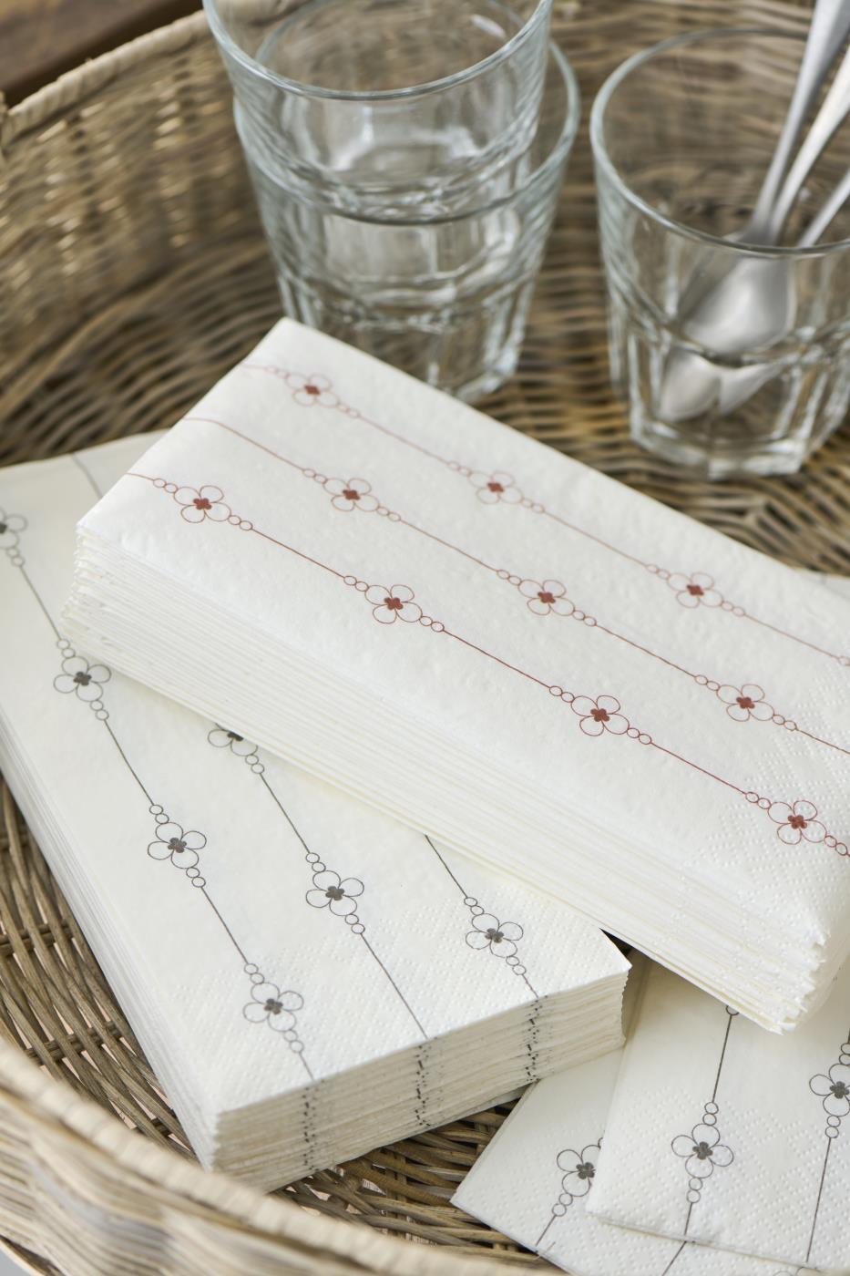 Paper Napkins - Flower Lines