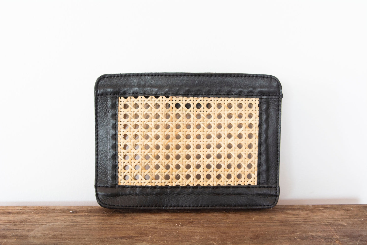 Plana Clutch Bag - Black/Natural