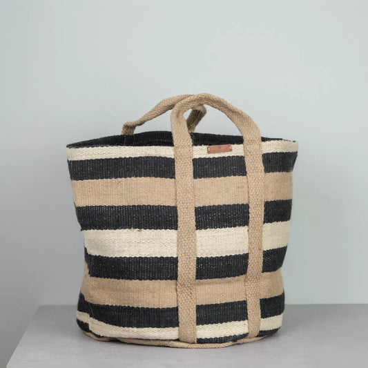 Raja Jute Bag - Natural/Black