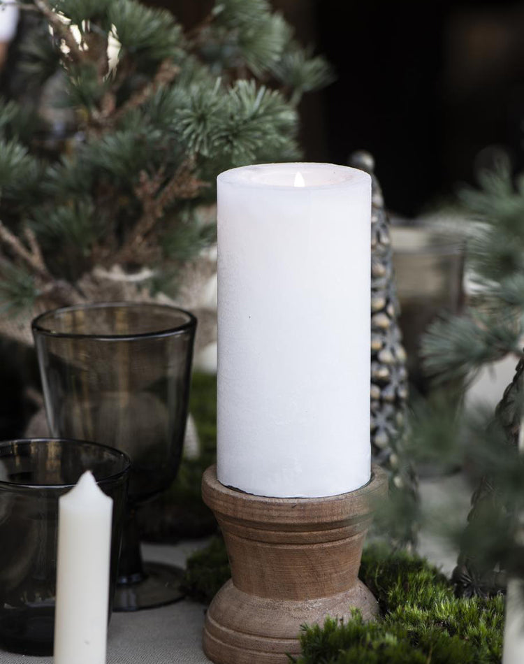 Rustic Candle - White