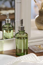 Soap Dispenser Green Glass