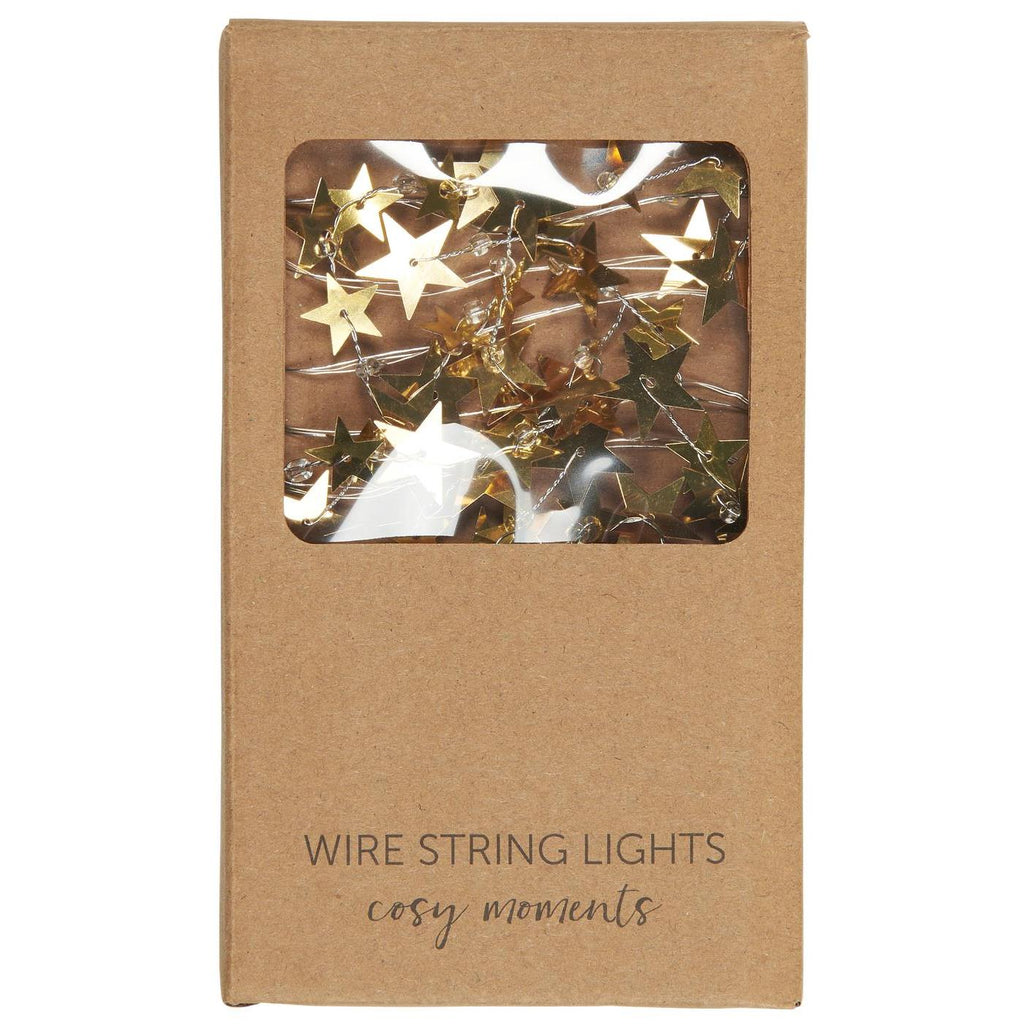 String of Lights with 20 Golden Stars