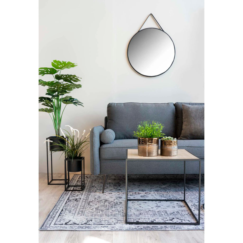 Trapani Round Mirror – Black | 60 cm