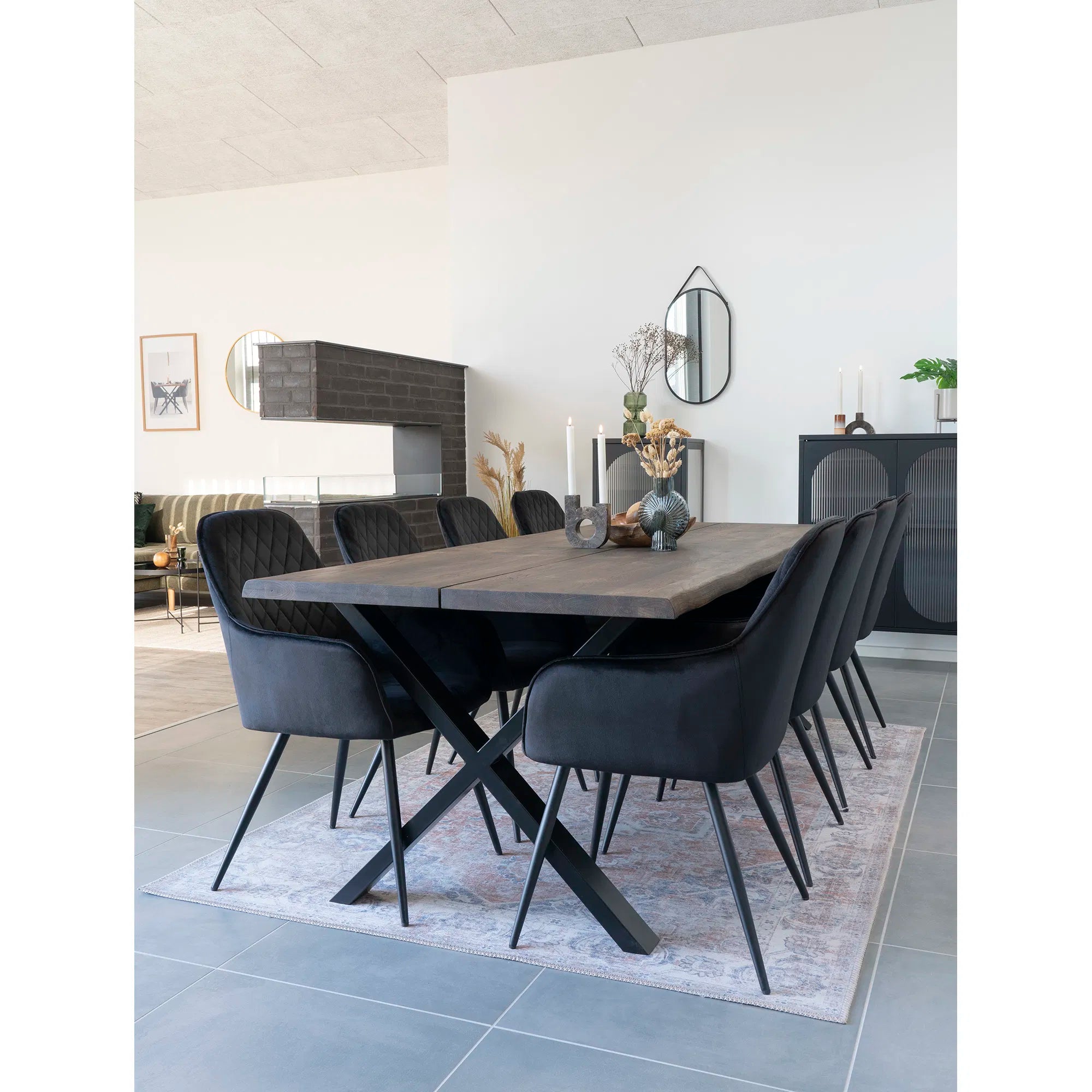 Trapani Mirror - black 35x60 cm