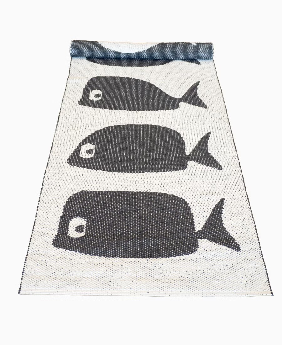 Whales Mat - Black and White Runner